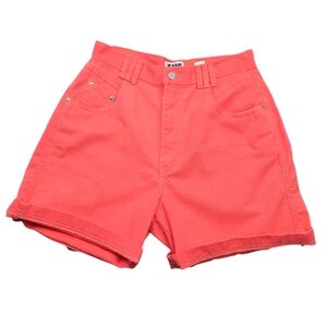 Vintage 90s High Rise Mom Shorts Coral Pink Maximalist Neon Cotton
